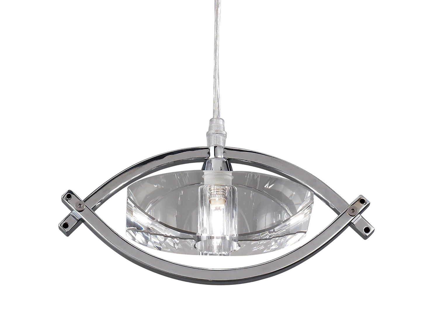 Kromo Pendant 1 Light G9, Polished Chrome by Mantra