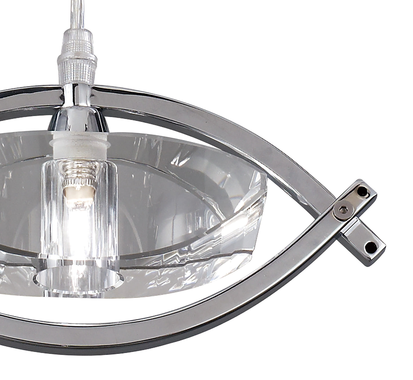 Kromo Pendant 1 Light G9, Polished Chrome by Mantra