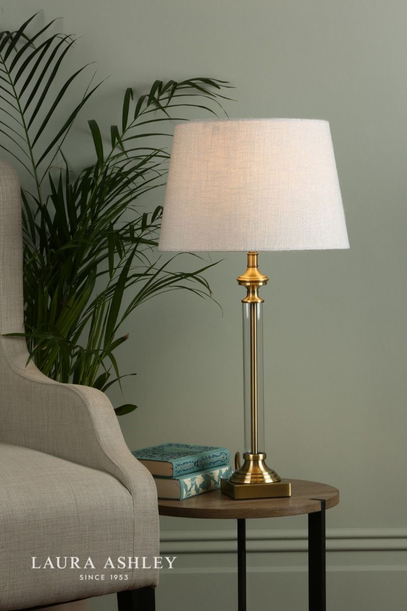 Laura Ashley Winston Table Lamp Antique Brass & Glass Base Only