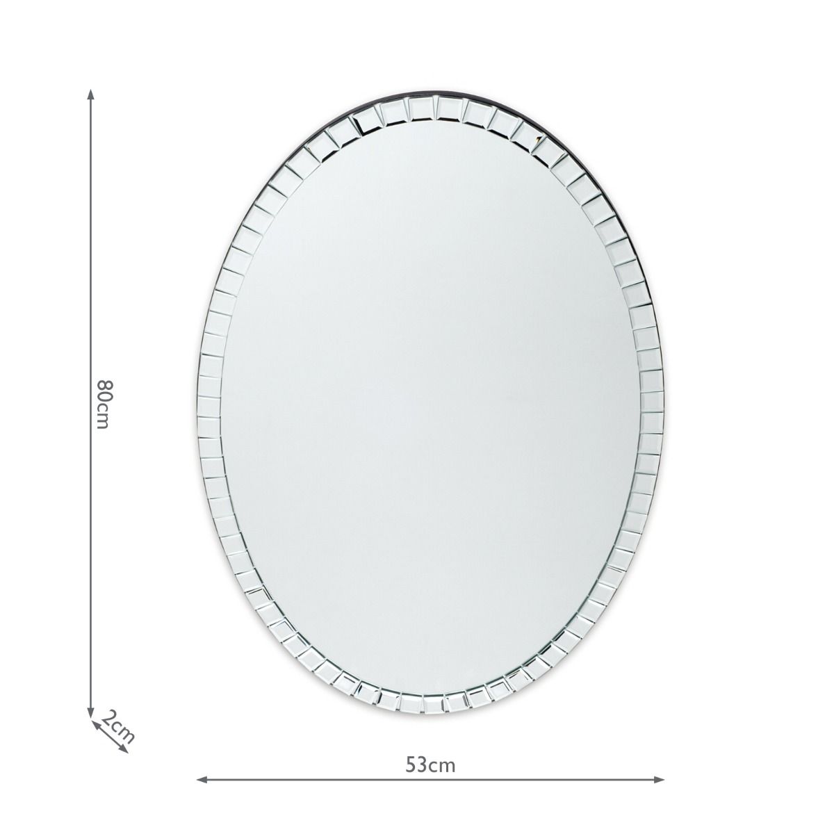 Laura Ashley Marcella Oval Mirror 80 x 53cm