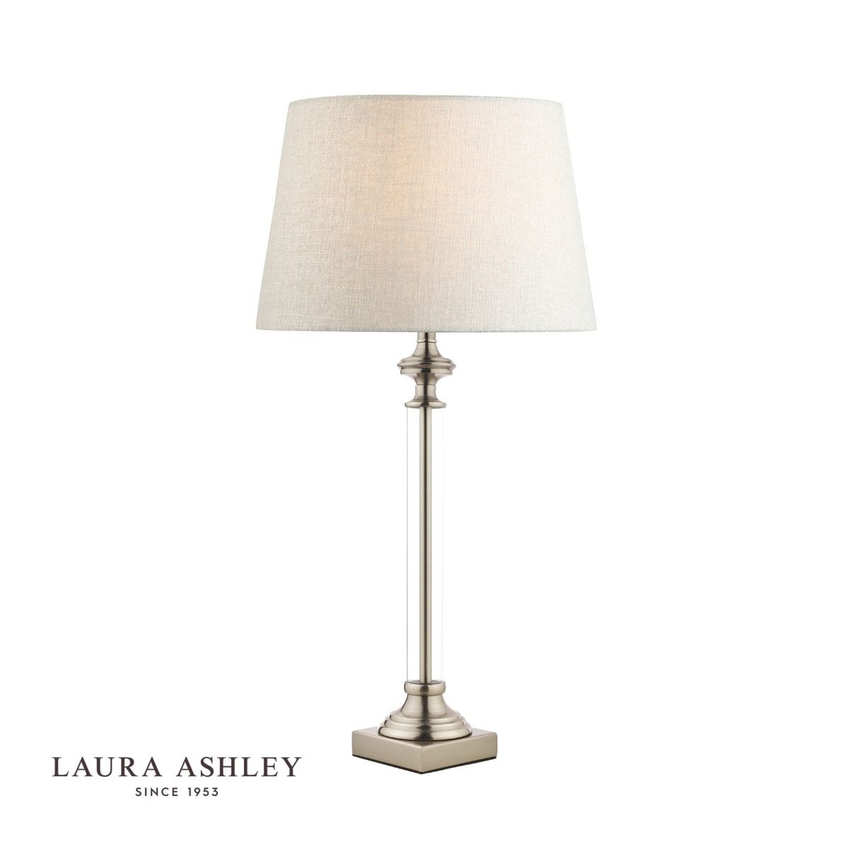 Laura Ashley Winston Table Lamp Antique Chrome & Glass Base Only