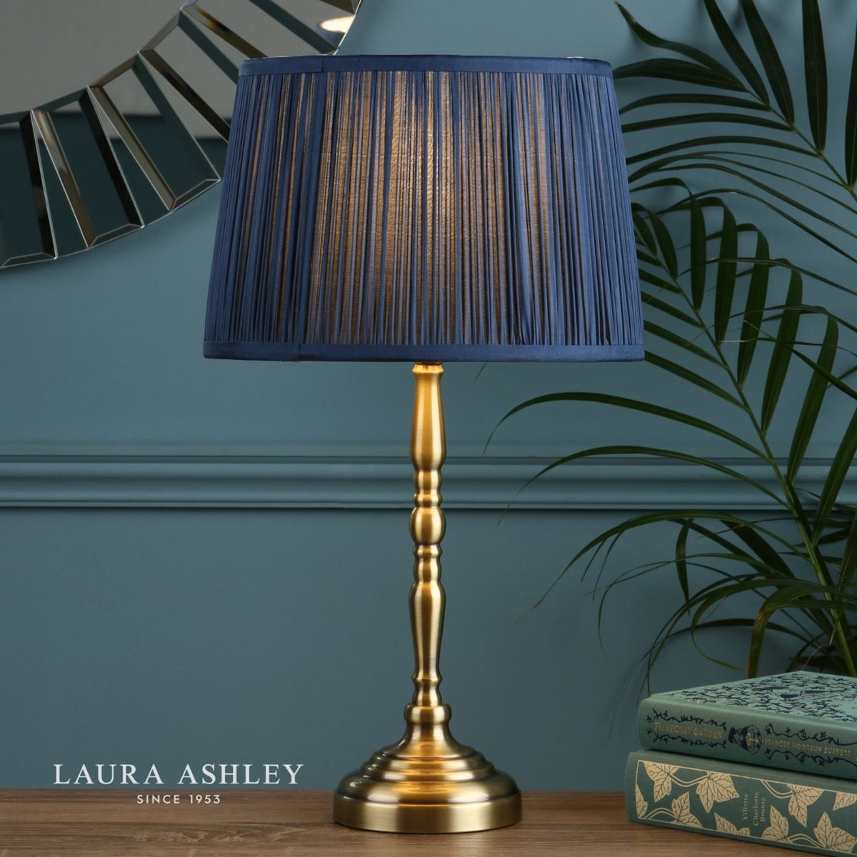 Laura Ashley Corey Antique Brass Candlestick Table Lamp Base Only