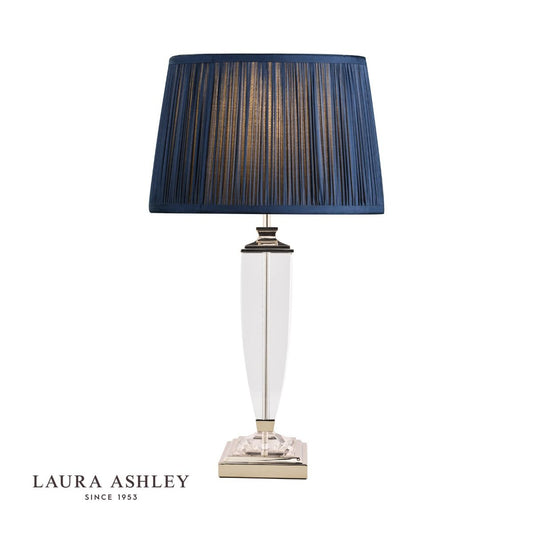Laura Ashley Carson Large Table Lamp Polished Nickel & Crystal Base Only