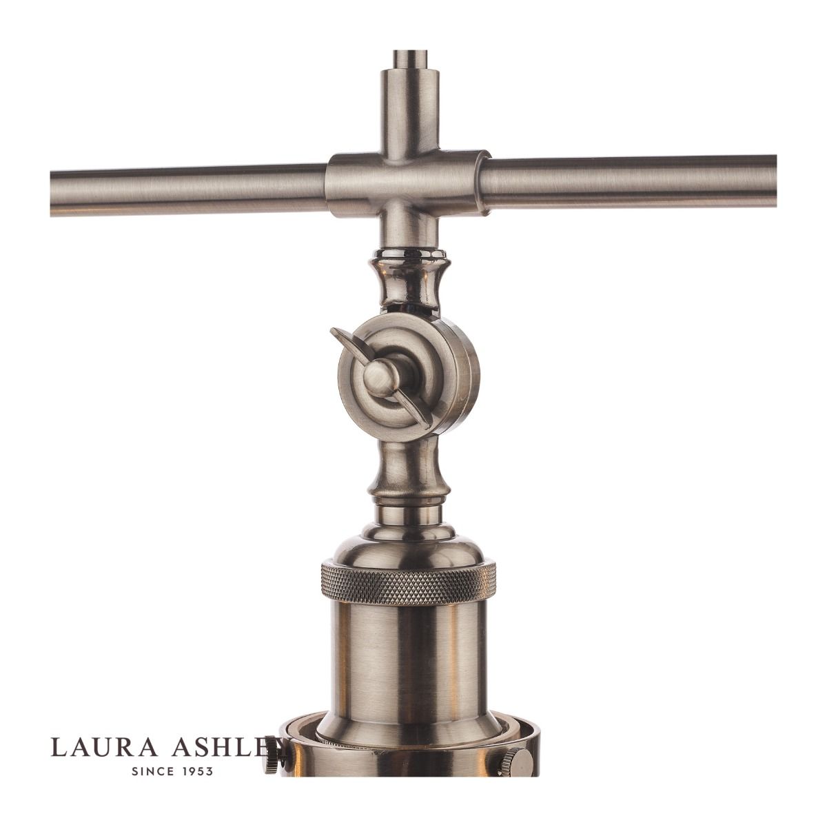 Laura Ashley Isaac 3lt Bar Pendant Satin Nickel Glass