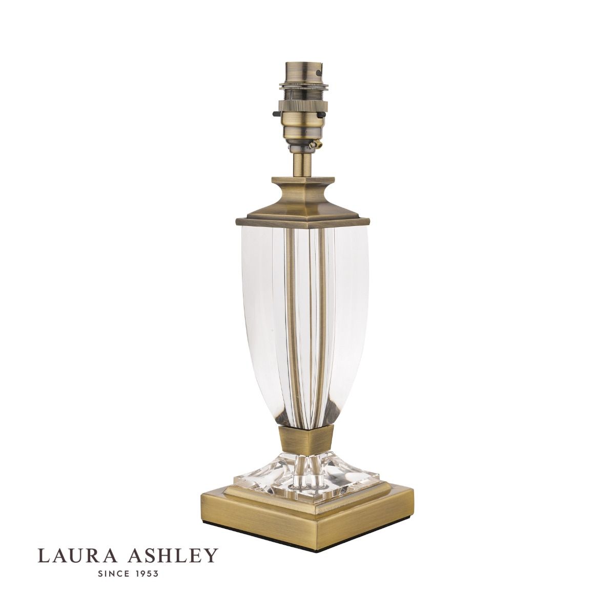 Laura Ashley Carson Small Table Lamp Antique Brass & Crystal Base Only