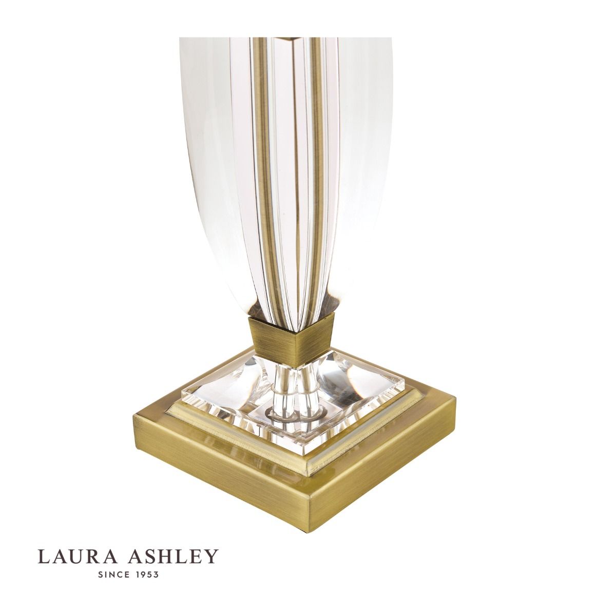 Laura Ashley Carson Small Table Lamp Antique Brass & Crystal Base Only