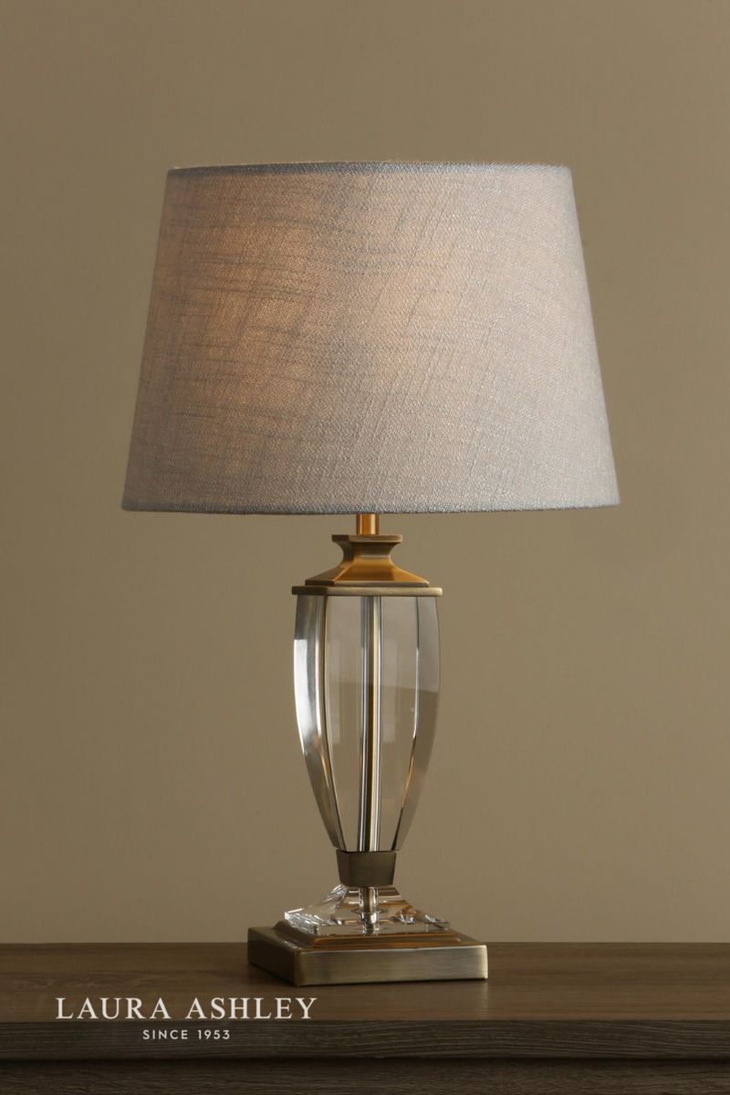 Laura Ashley Carson Small Table Lamp Antique Brass & Crystal Base Only