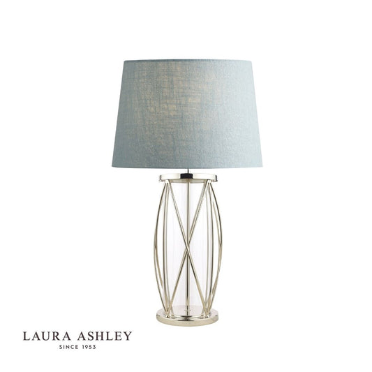 Laura Ashley Beckworth Large Table Lamp Polished Nickel Glass Base Only