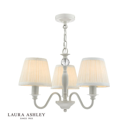 Laura Ashley Ellis 3lt Pendant Grey with Shades