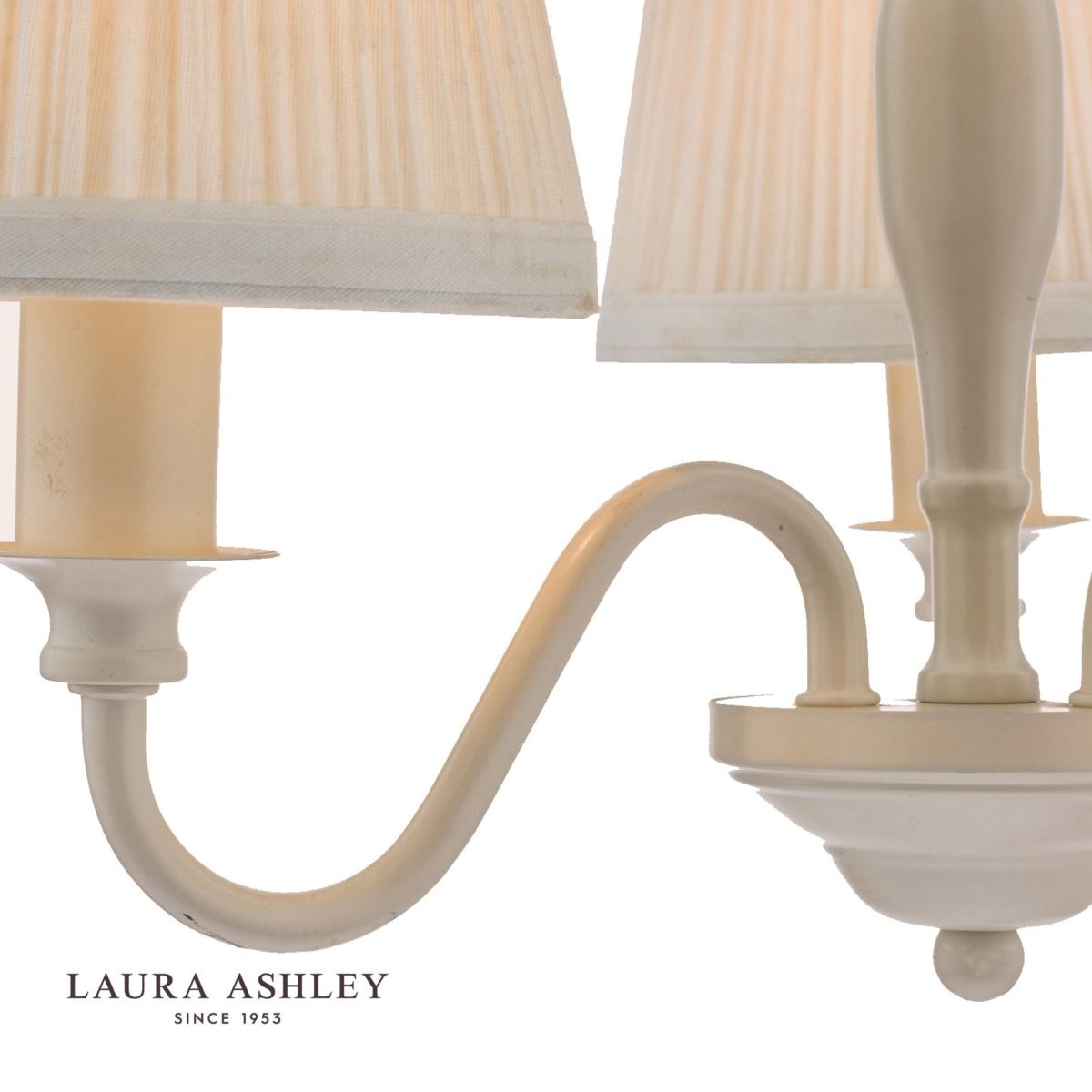 Laura Ashley Ellis 3lt Pendant Ivory With Shades