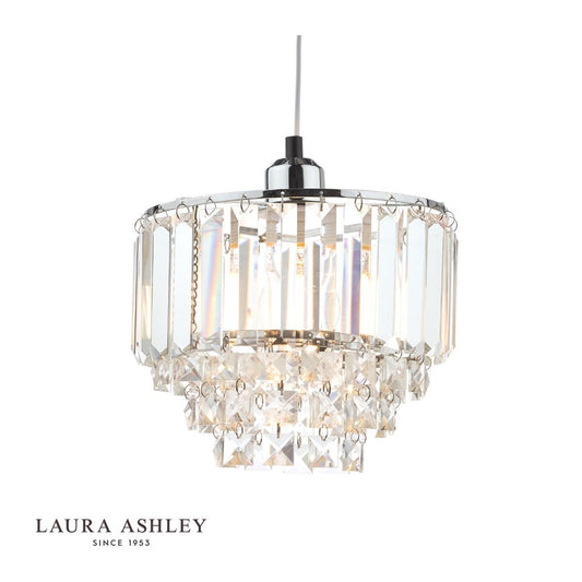 Laura Ashley Vienna Easy Fit Pendant Crystal & Polished Chrome