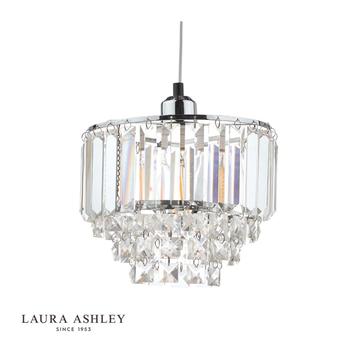 Laura Ashley Vienna Easy Fit Pendant Crystal & Polished Chrome