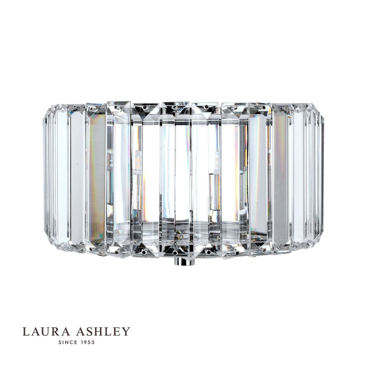 Laura Ashley Fernhurst Wall Light Polished Chrome Glass