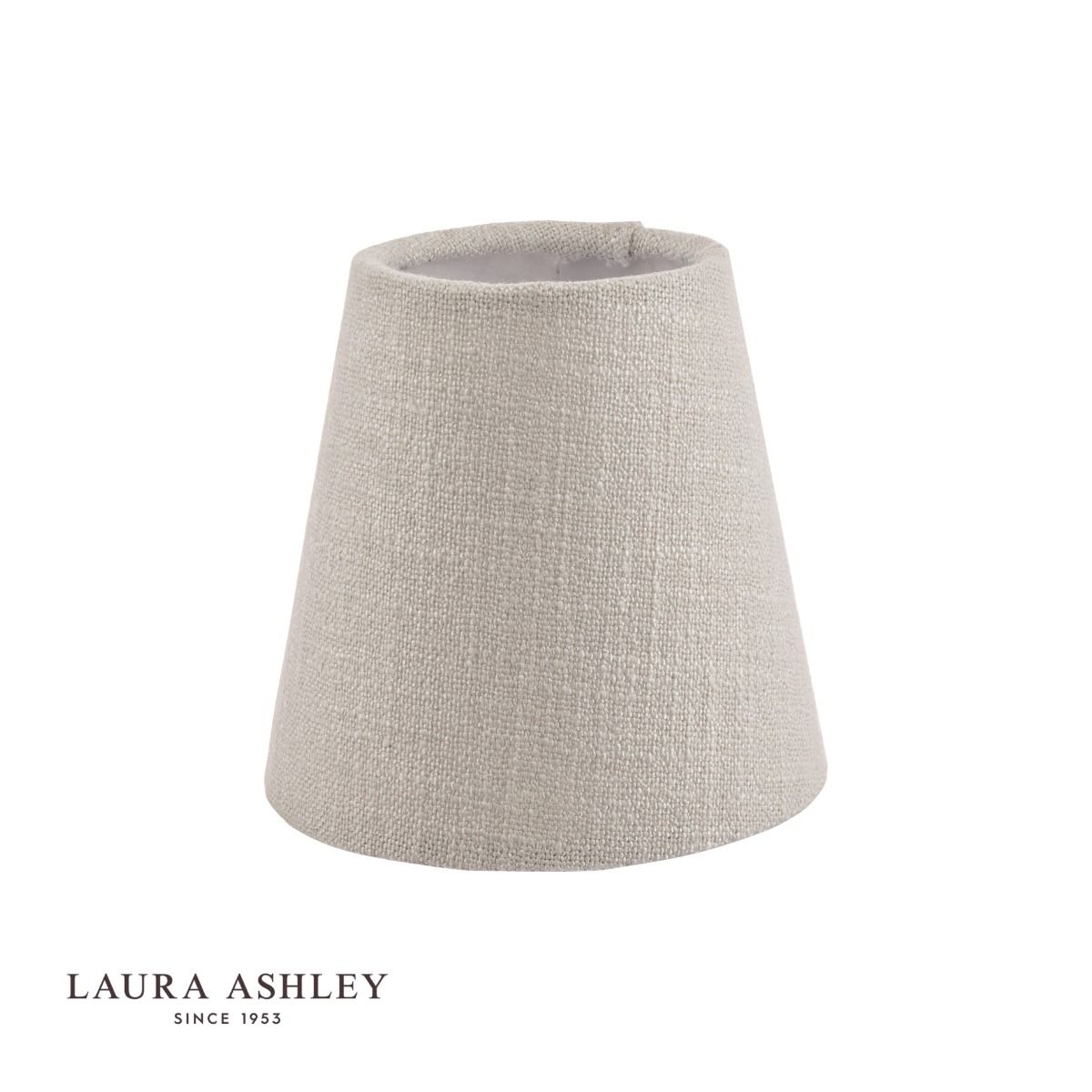 Laura Ashley Bacall Linen Empire Drum Shade Silver 12.5cm/5 inch