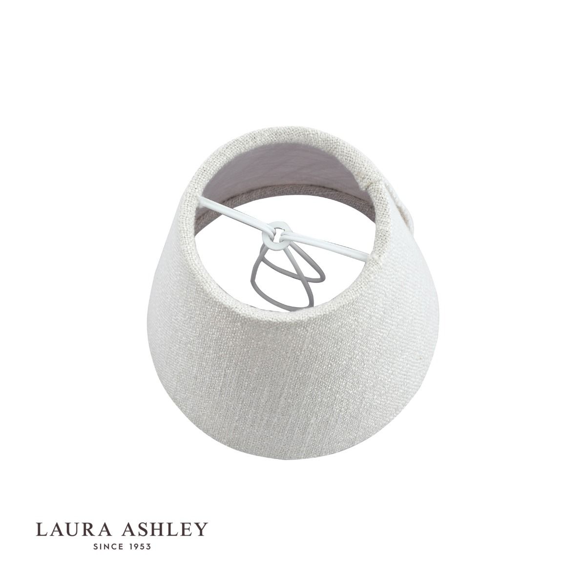 Laura Ashley Bacall Linen Empire Drum Shade Silver 12.5cm/5 inch