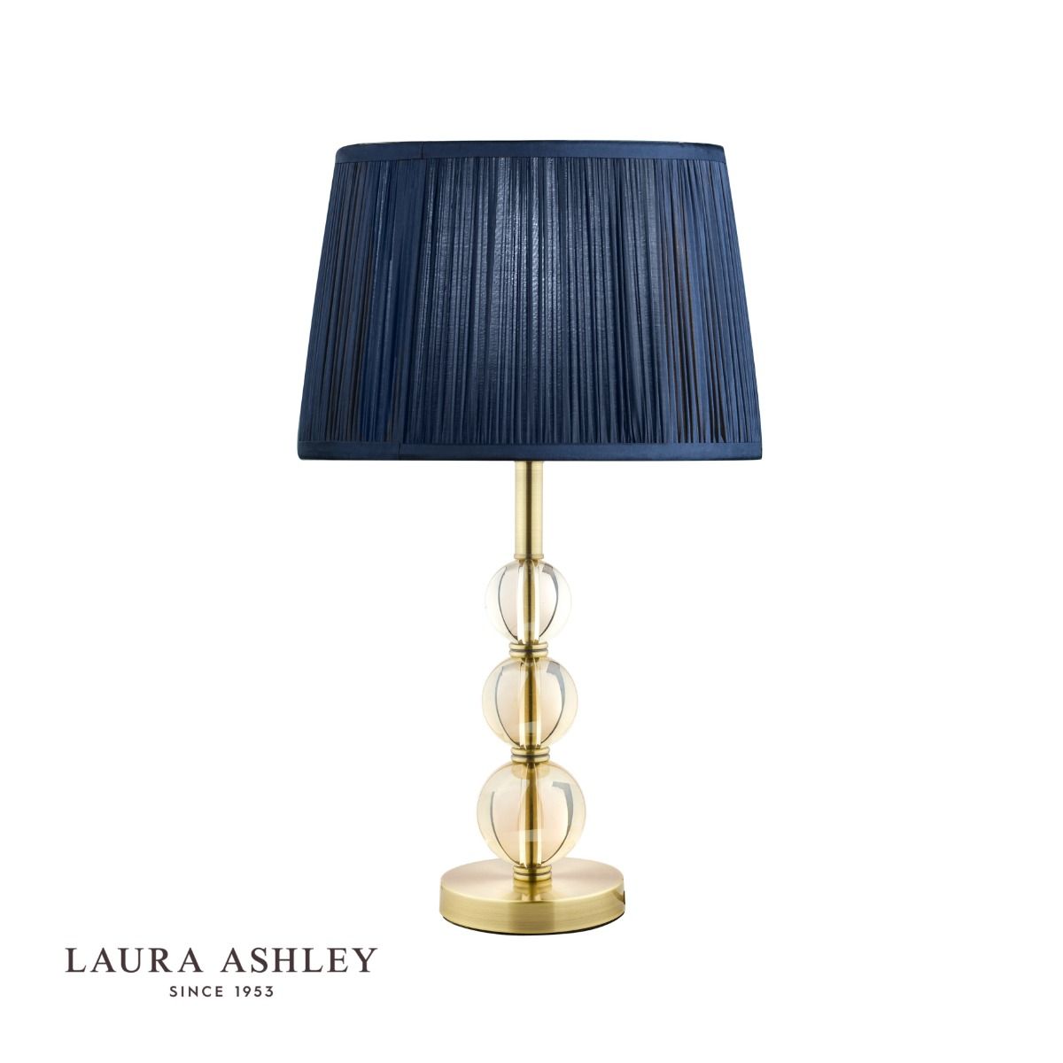 Laura Ashley Selby Large Table Lamp Antique Brass & Glass Ball Base Only