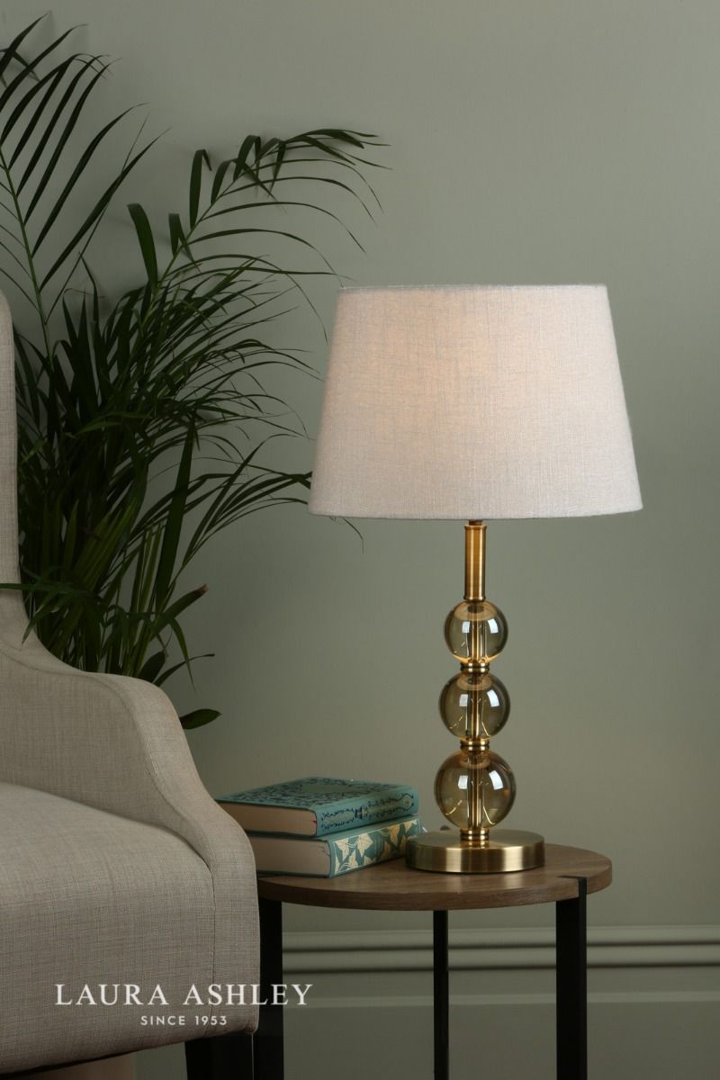 Laura Ashley Selby Large Table Lamp Antique Brass & Glass Ball Base Only