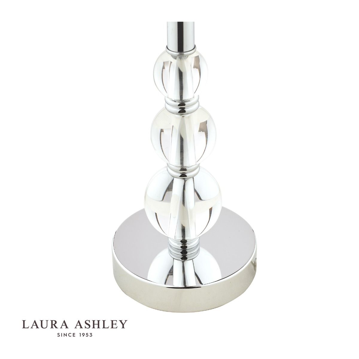 Laura Ashley Selby Large Table Lamp Polished Nickel & Glass Ball Base Only