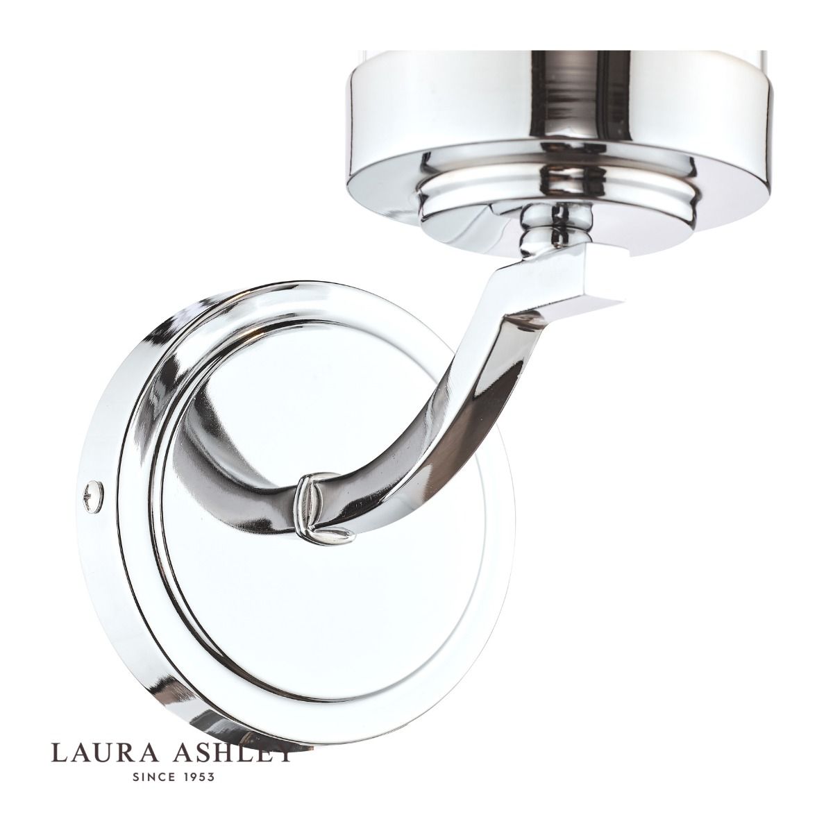 Laura Ashley Joseph Wall Light Polished Chrome Glass