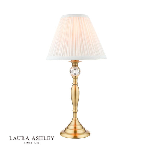 Laura Ashley Ellis Table Lamp Antique Brass With Ivory Shade