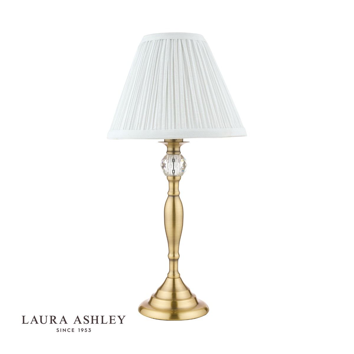 Laura Ashley Ellis Table Lamp Antique Brass With Ivory Shade