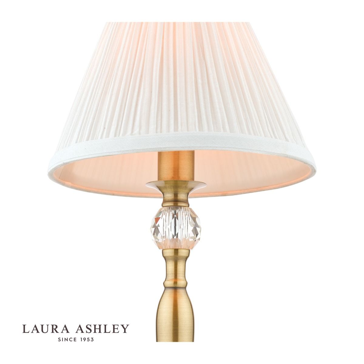 Laura Ashley Ellis Table Lamp Antique Brass With Ivory Shade