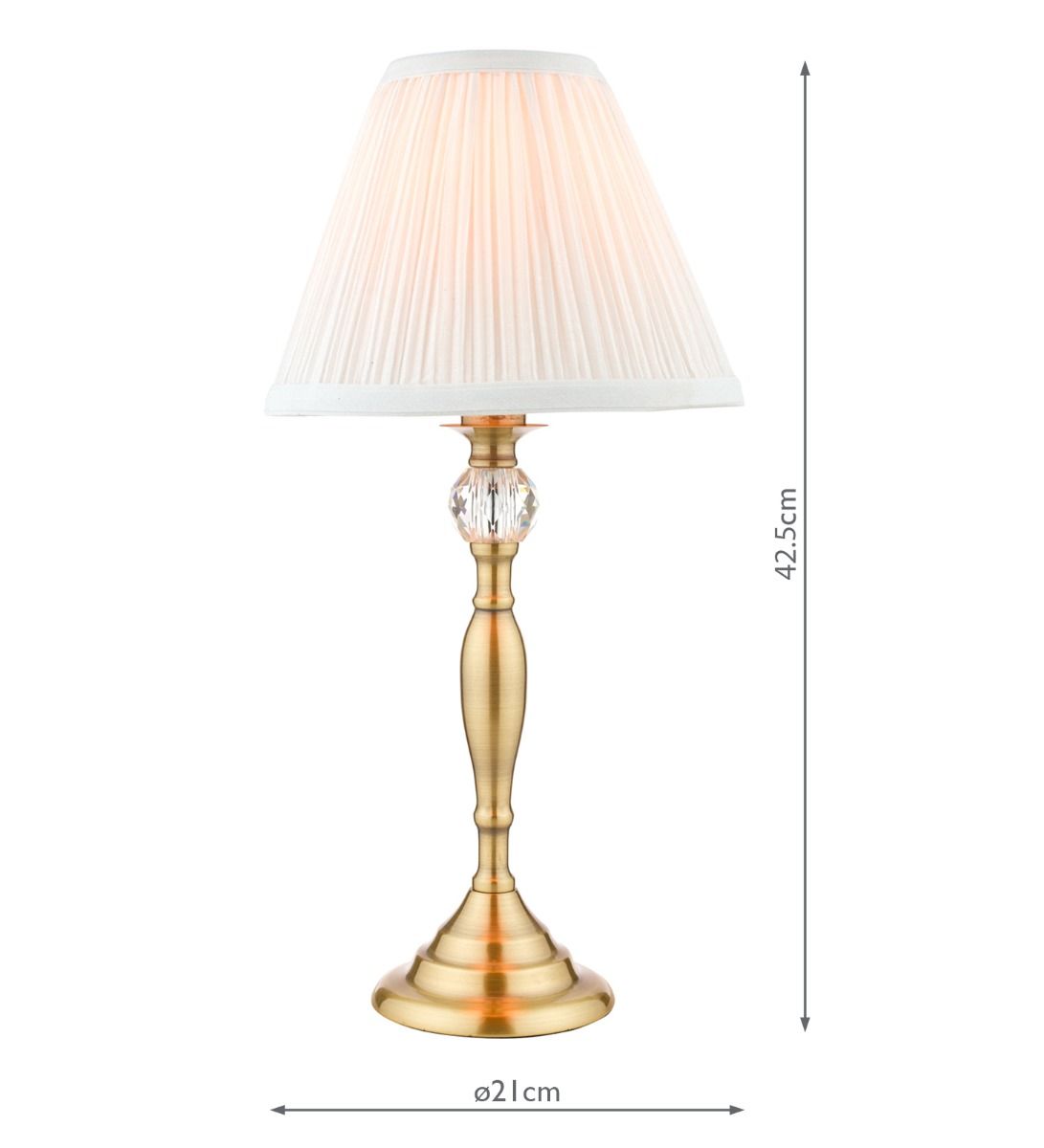 Laura Ashley Ellis Table Lamp Antique Brass With Ivory Shade