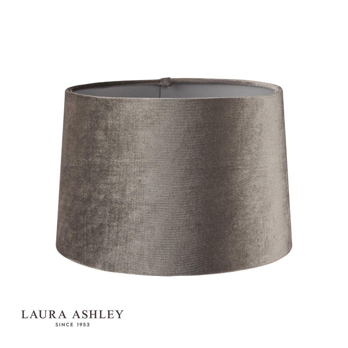 Laura Ashley Velvet Empire Drum Shade Grey 25cm/10 inch