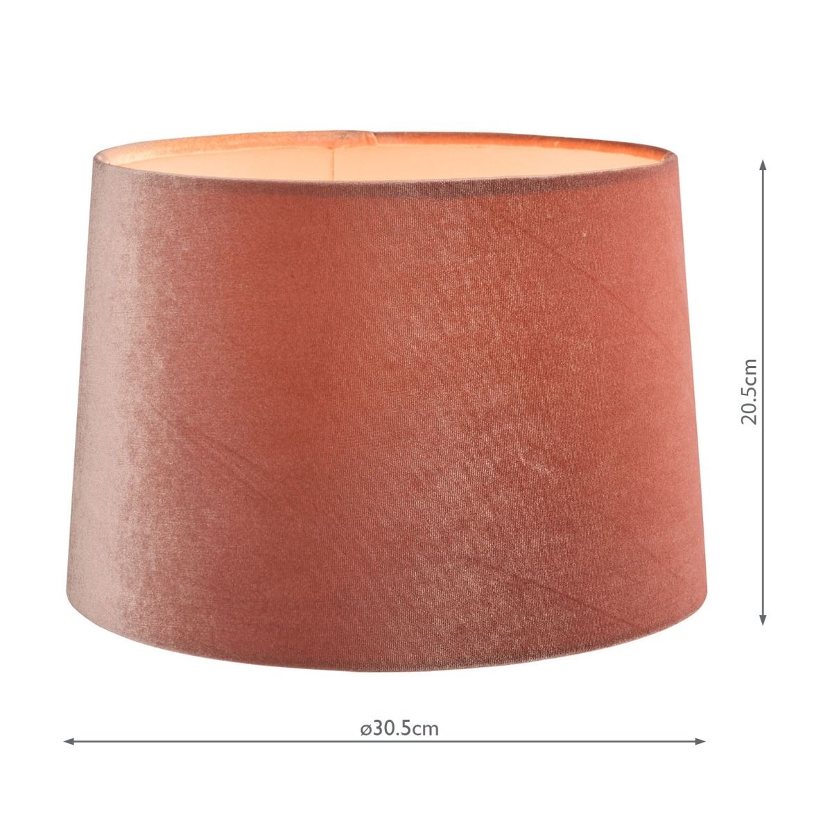 Laura Ashley Velvet Empire Drum Shade Blush Pink 30cm/12 inch