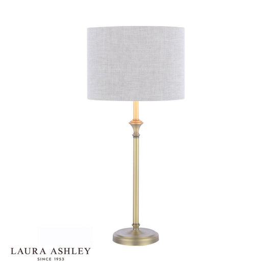 Laura Ashley Highgrove Table Lamp Matt Antique Brass With Shade