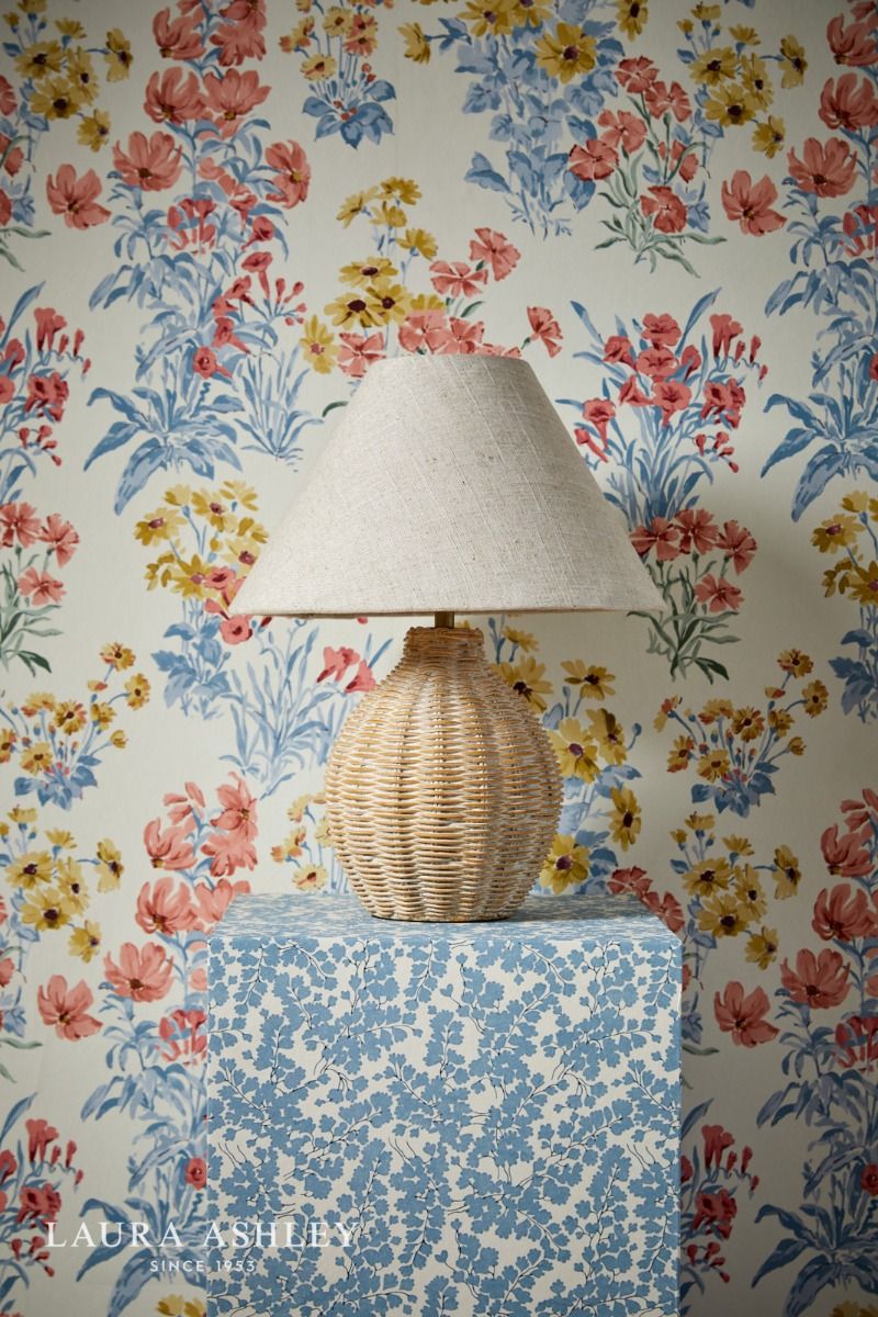 Laura Ashley Fernhill Table Lamp Matt Cream With Shade