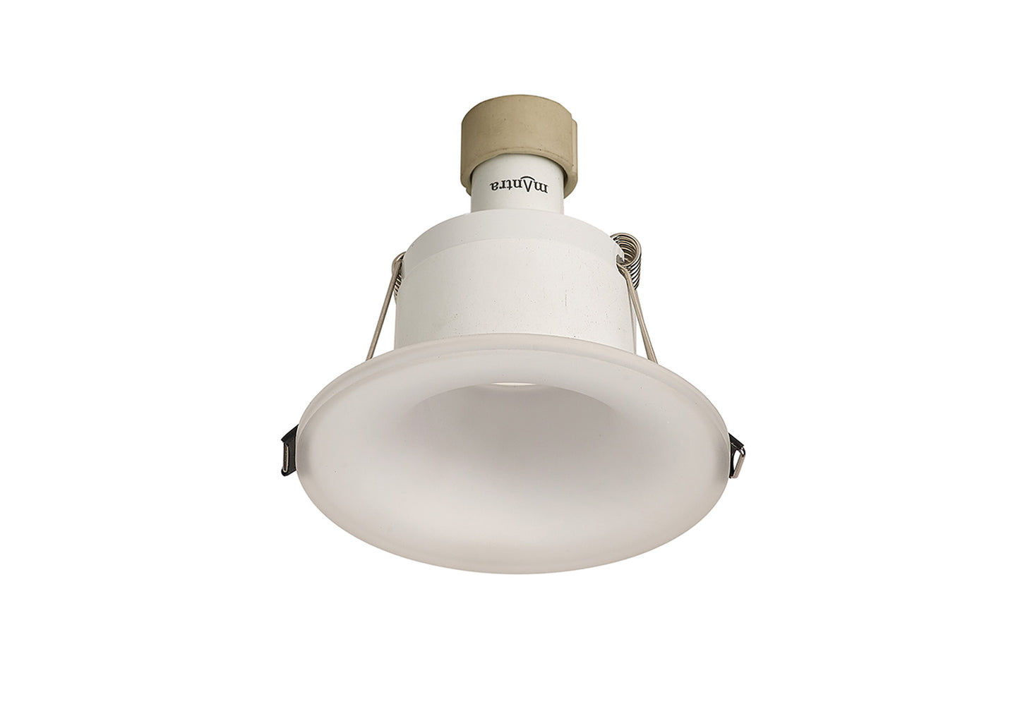 Lagos Recessed Spotlight 10cm Round, GU10 (Max 12W), Cut Out 85mm, White by Mantra