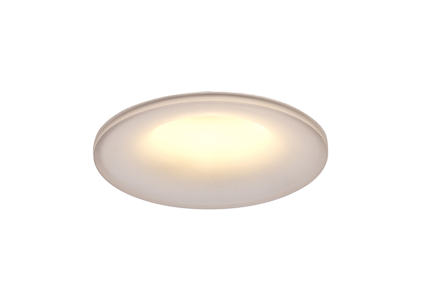 Lagos Recessed Spotlight 10cm Round, GU10 (Max 12W), Cut Out 85mm, White by Mantra