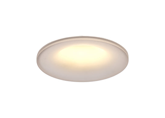 Lagos Recessed Spotlight 10cm Round, GU10 (Max 12W), Cut Out 85mm, White by Mantra