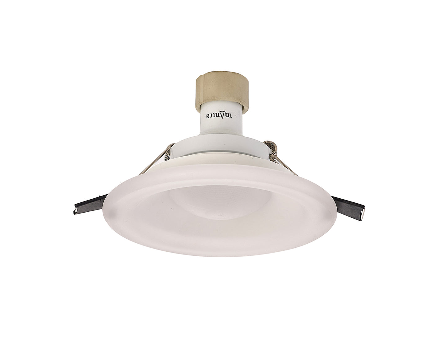 Lagos Recessed Spotlight 12cm Round, GU10 (Max 12W), Cut Out 95mm, White by Mantra