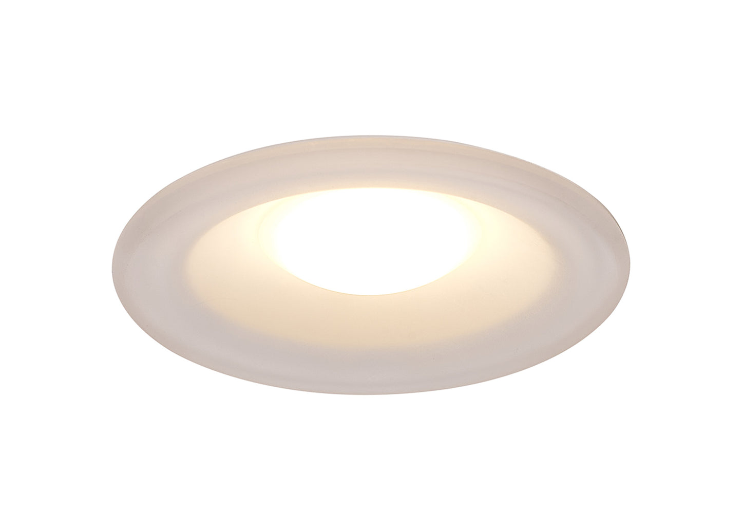 Lagos Recessed Spotlight 12cm Round, GU10 (Max 12W), Cut Out 95mm, White by Mantra