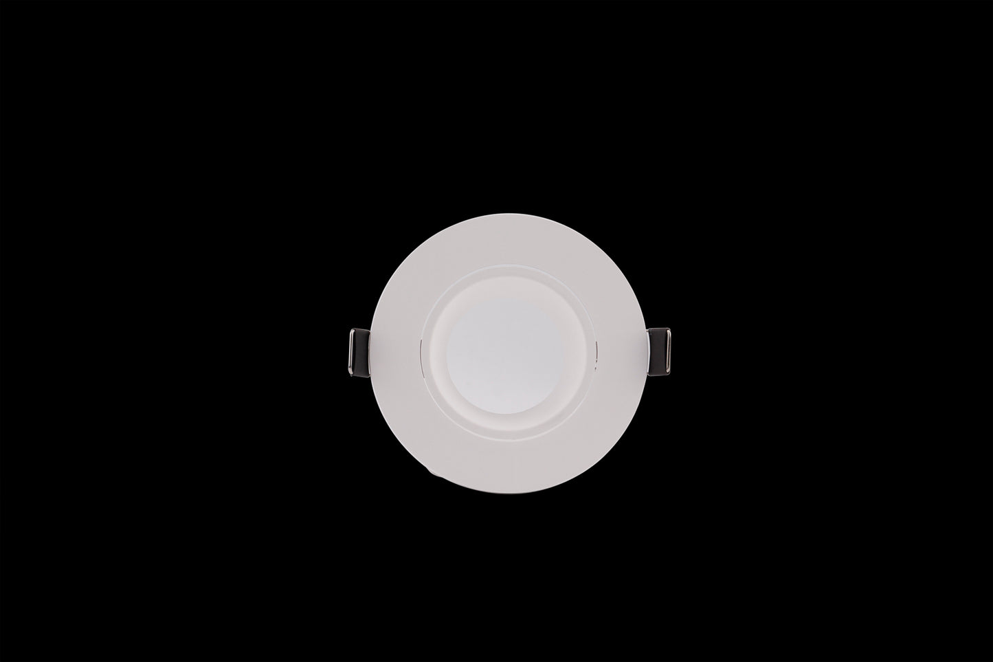 Lamborjini Flush Spotlight Round, 1 x GU10 (Max 12W), White, Cut Out: 75mm, Lampholder Included by Mantra