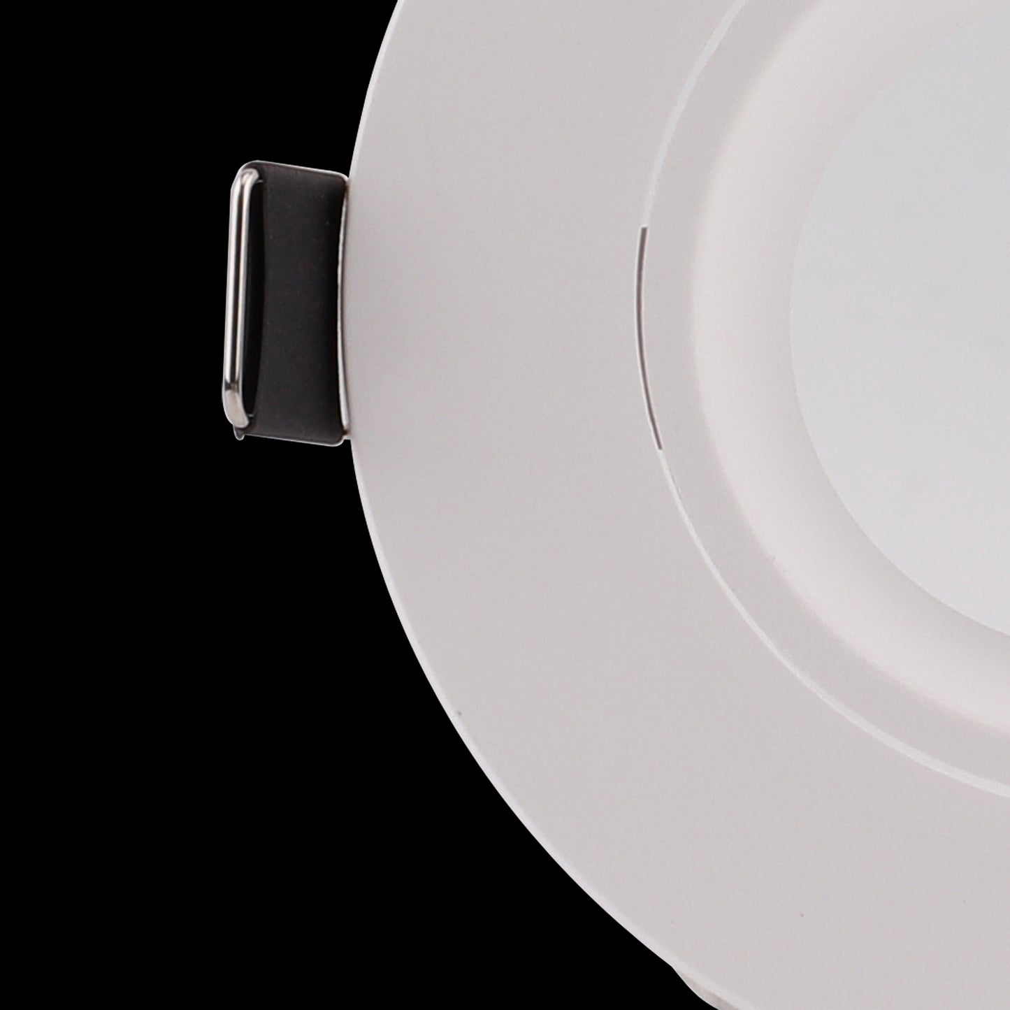 Lamborjini Flush Spotlight Round, 1 x GU10 (Max 12W), White, Cut Out: 75mm, Lampholder Included by Mantra