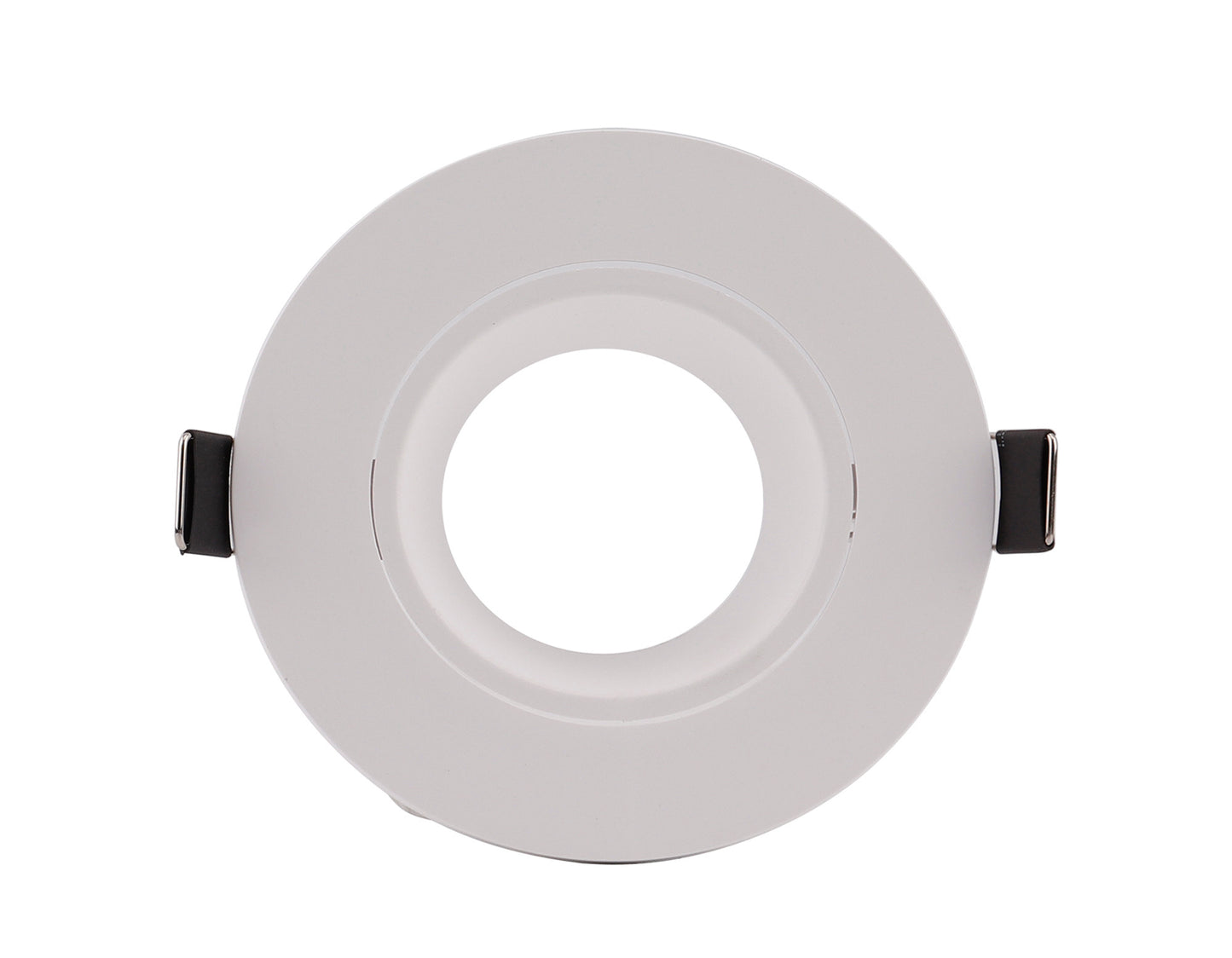 Lamborjini Flush Spotlight Round, 1 x GU10 (Max 12W), White, Cut Out: 75mm, Lampholder Included by Mantra