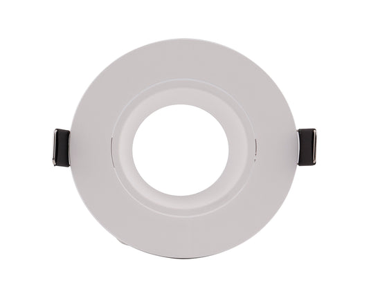 Lamborjini Flush Spotlight Round, 1 x GU10 (Max 12W), White, Cut Out: 75mm, Lampholder Included by Mantra