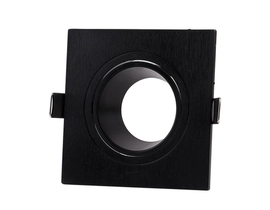 Lamborjini Flush Spotlight Square, 1 x GU10 (Max 12W), Black, Cut Out: 75mm, Lampholder Included by Mantra