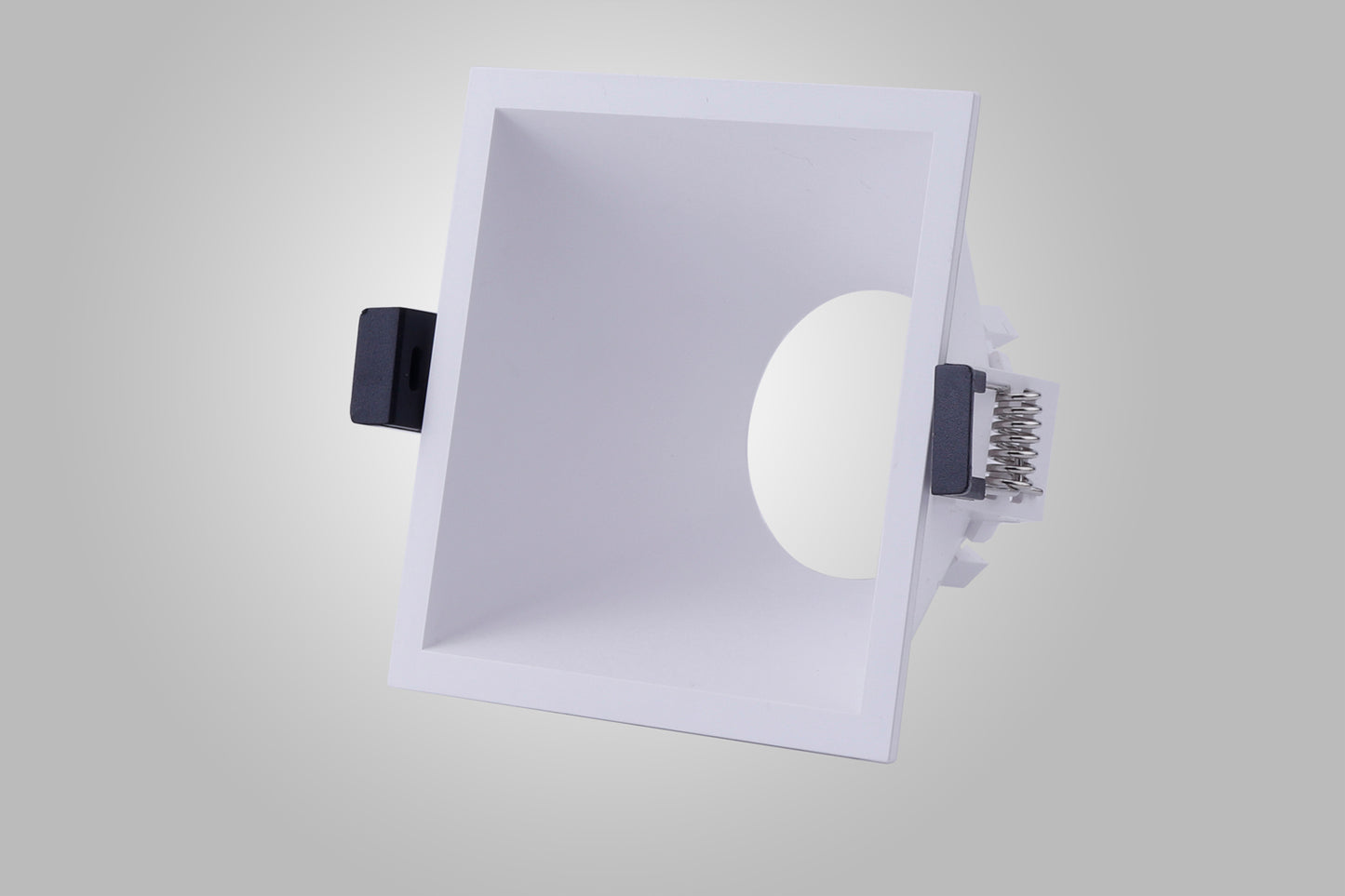 Lamborjini Funnel Centre, 85mm Cut Out, Spotlight Square, 1 x GU10 (Max 12W), White, Lampholder Included by Mantra