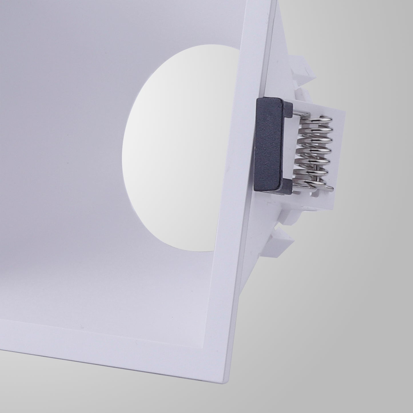 Lamborjini Funnel Centre, 85mm Cut Out, Spotlight Square, 1 x GU10 (Max 12W), White, Lampholder Included by Mantra