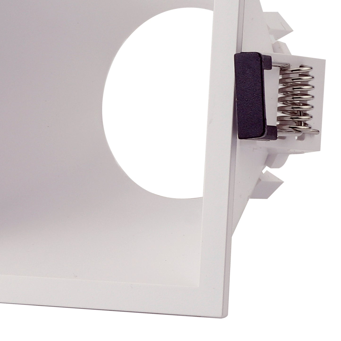 Lamborjini Funnel Centre, 85mm Cut Out, Spotlight Square, 1 x GU10 (Max 12W), White, Lampholder Included by Mantra