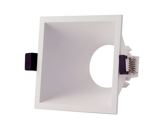 Lamborjini Funnel Centre, 85mm Cut Out, Spotlight Square, 1 x GU10 (Max 12W), White, Lampholder Included by Mantra