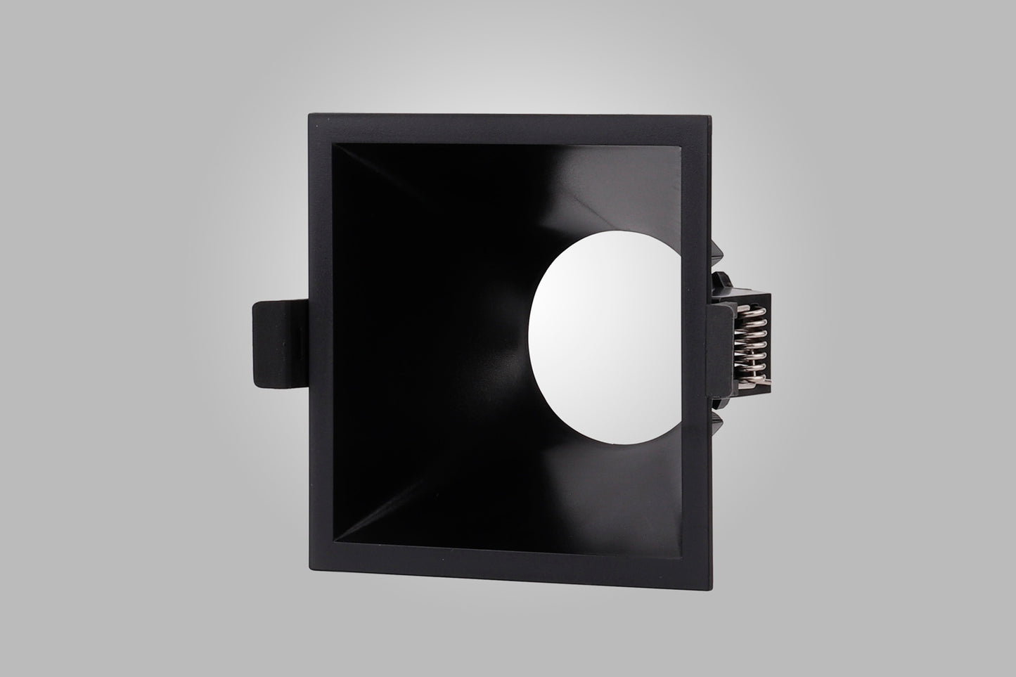 Lamborjini Funnel Centre, 85mm Cut Out, Spotlight Square, 1 x GU10 (Max 12W), Black, Lampholder Included by Mantra