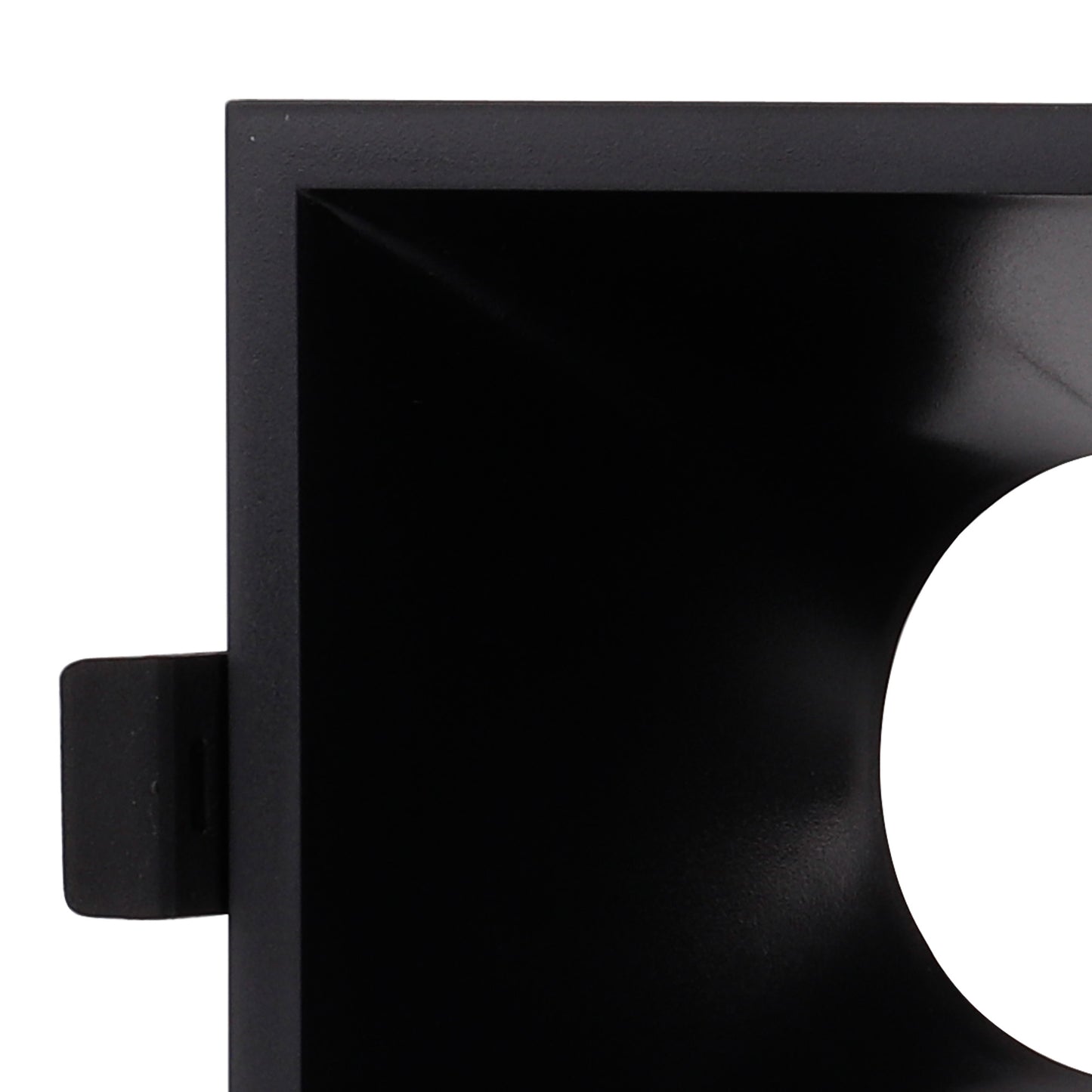 Lamborjini Funnel Centre, 85mm Cut Out, Spotlight Square, 1 x GU10 (Max 12W), Black, Lampholder Included by Mantra