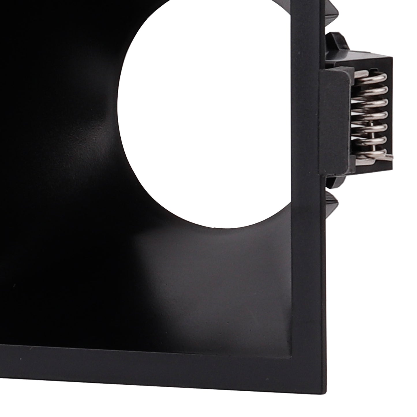 Lamborjini Funnel Centre, 85mm Cut Out, Spotlight Square, 1 x GU10 (Max 12W), Black, Lampholder Included by Mantra