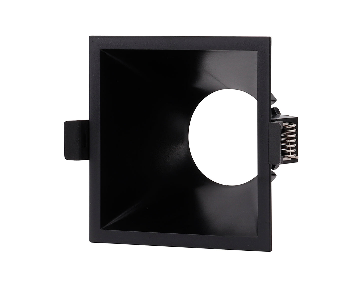 Lamborjini Funnel Centre, 85mm Cut Out, Spotlight Square, 1 x GU10 (Max 12W), Black, Lampholder Included by Mantra