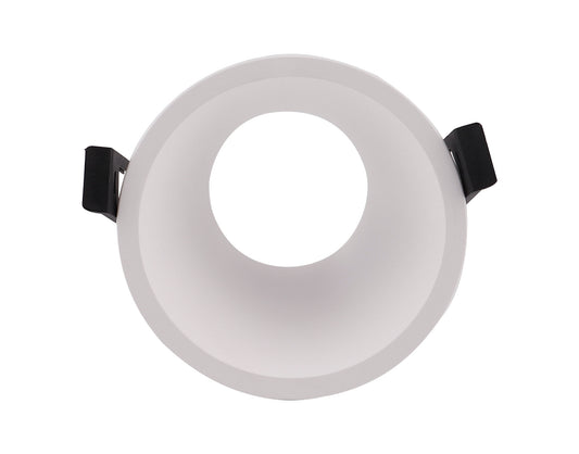 Lamborjini Funnel 45°, 85mm Cut Out, Spotlight Round, 1 x GU10 (Max 12W), White, Lampholder Included by Mantra